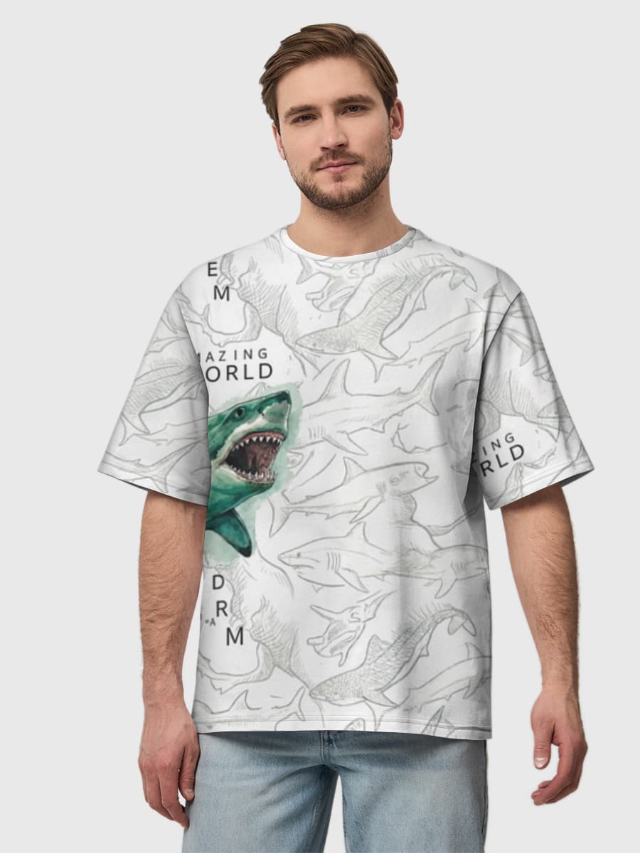 Men's oversized cotton T-shirt