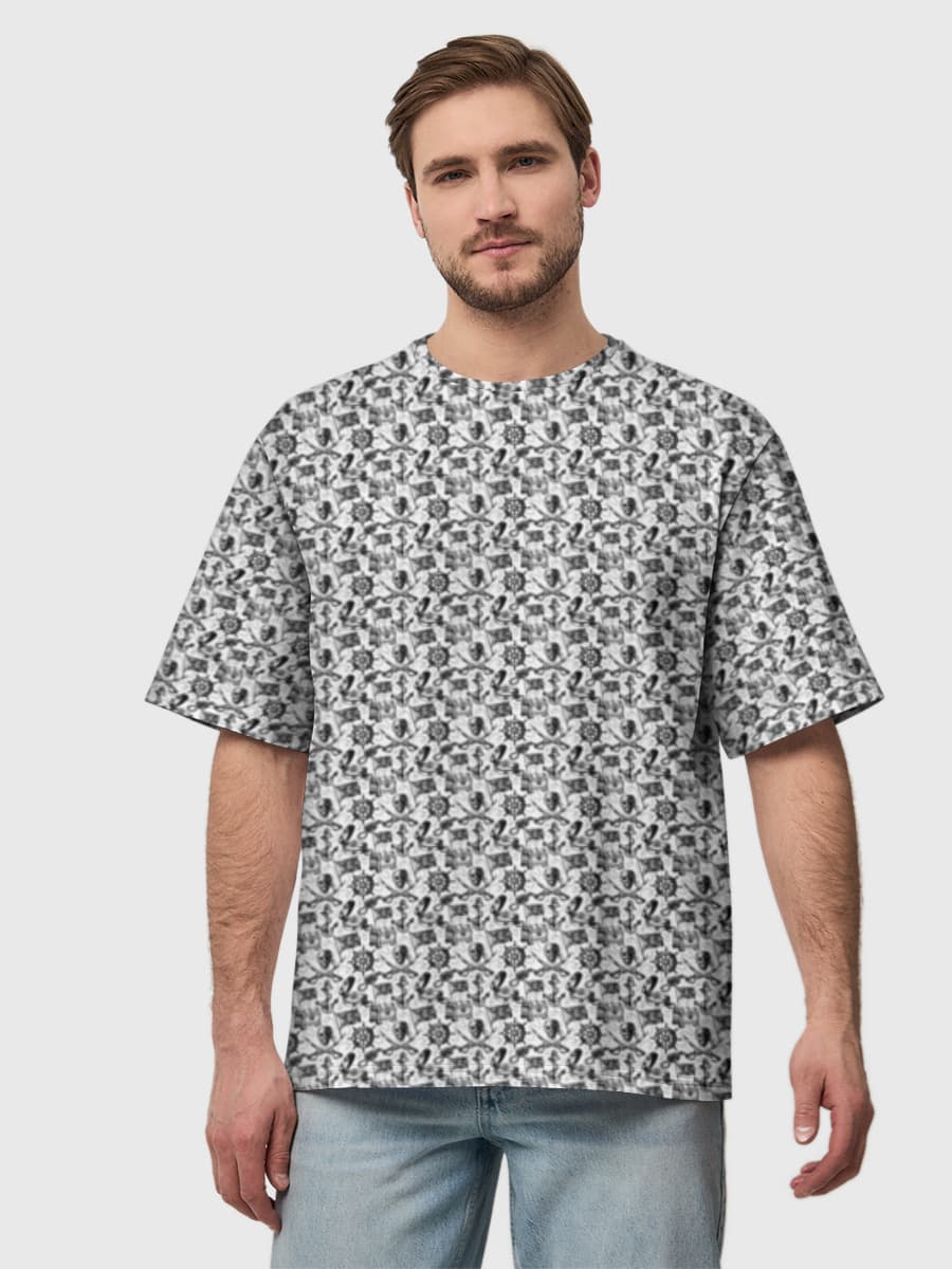 メンズ ビッグシルエット コットンTシャツ
