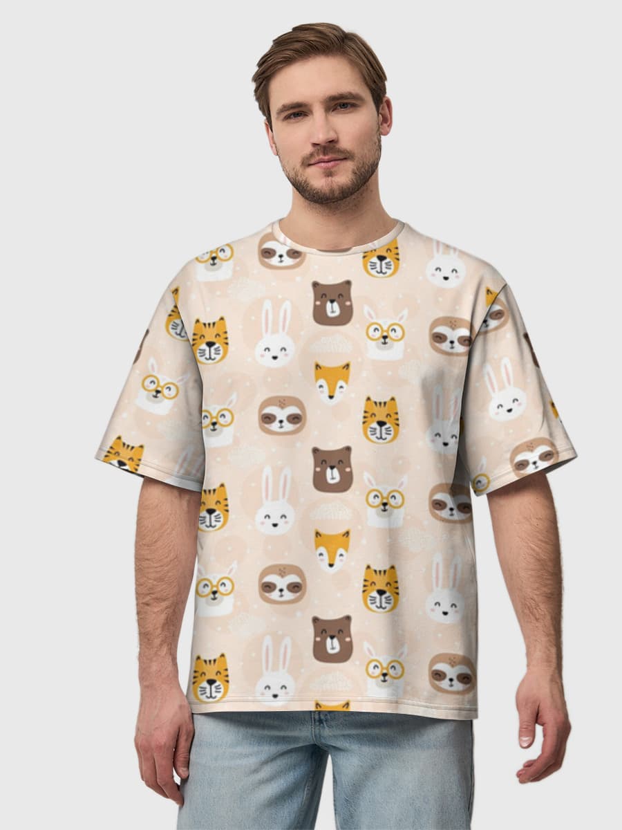 Men's oversized cotton T-shirt
