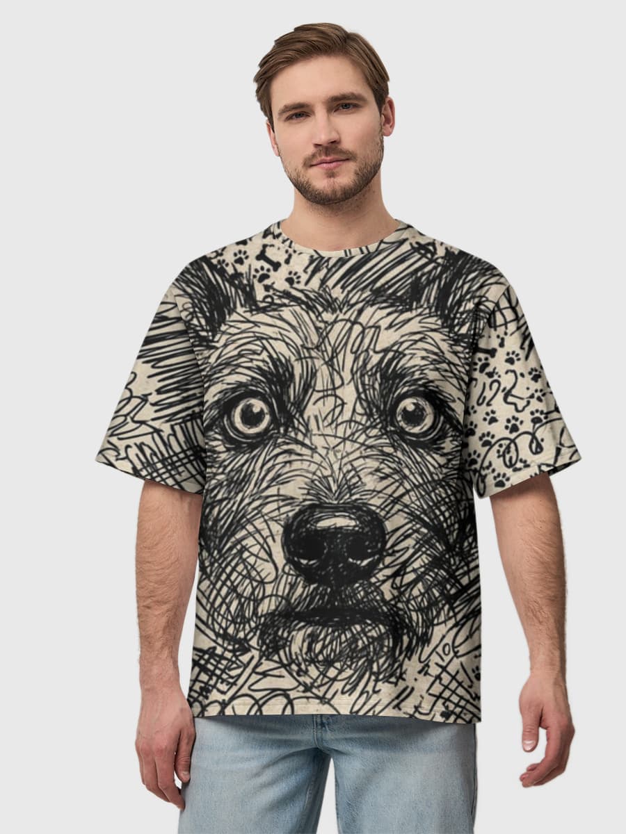 Men's oversized cotton T-shirt