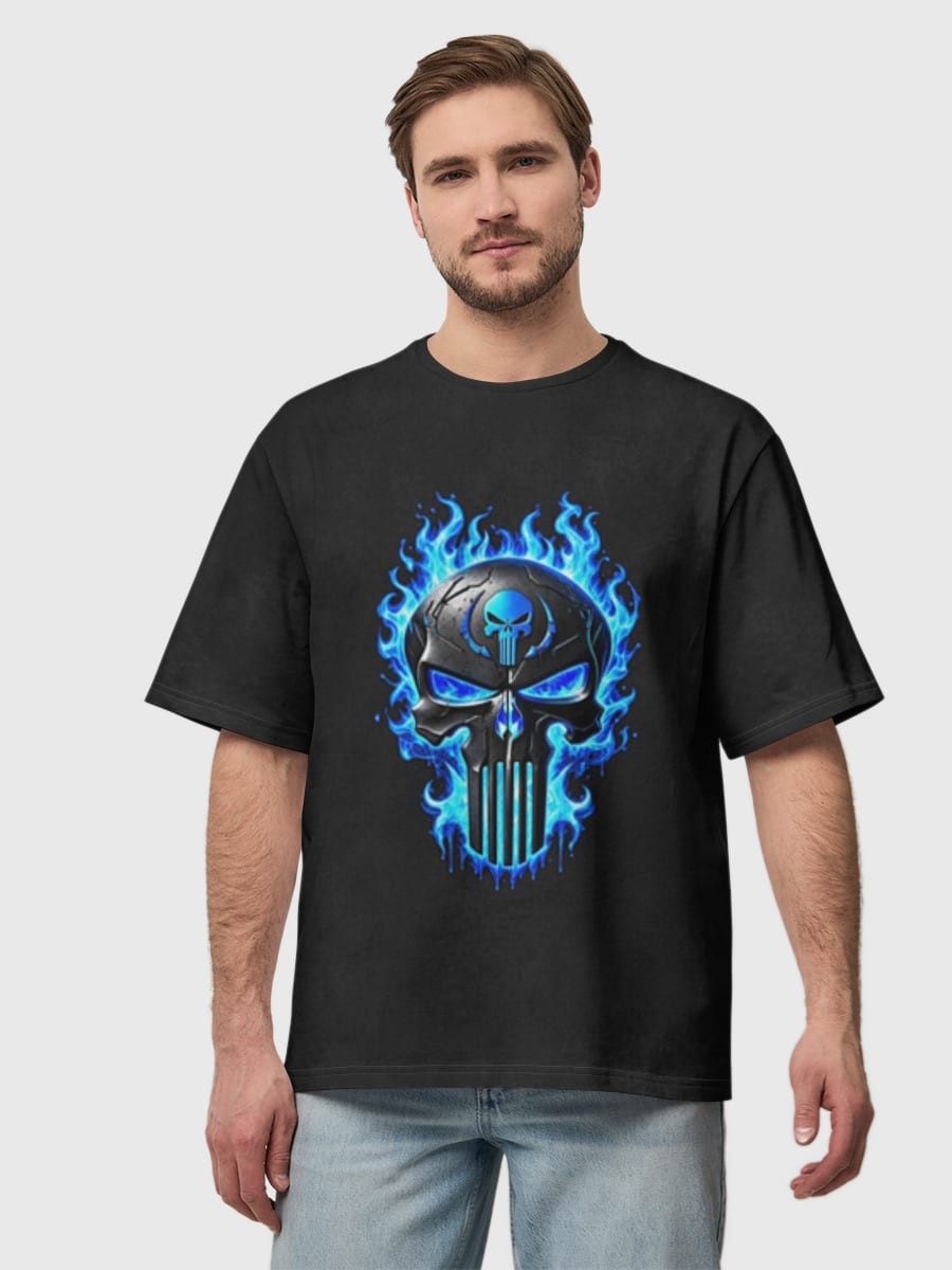 Blue Ember Skull