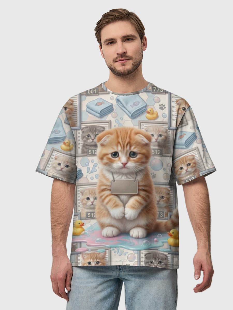 Men's oversized cotton T-shirt
