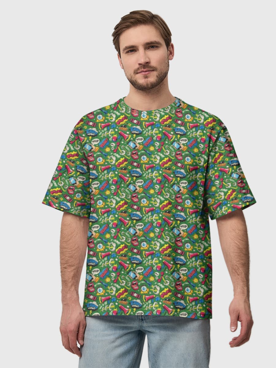 Camiseta de algodón extragrande para hombre