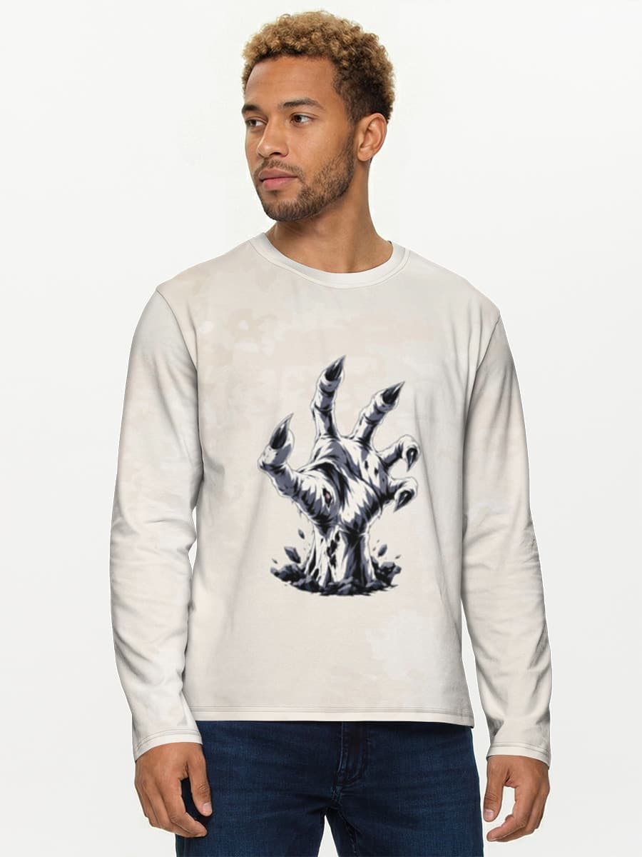 Herren Baumwoll Langarmshirt
