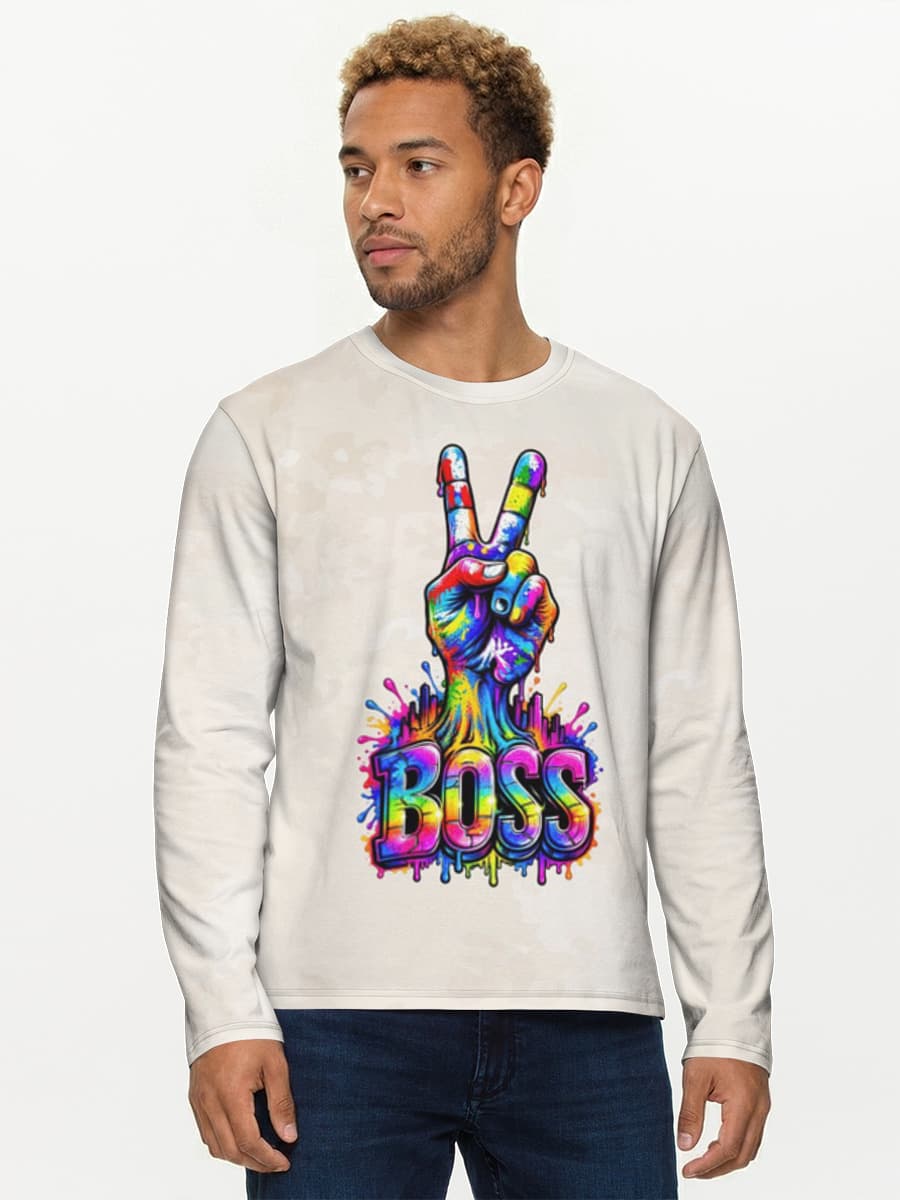 Men's cotton long sleeve shirt