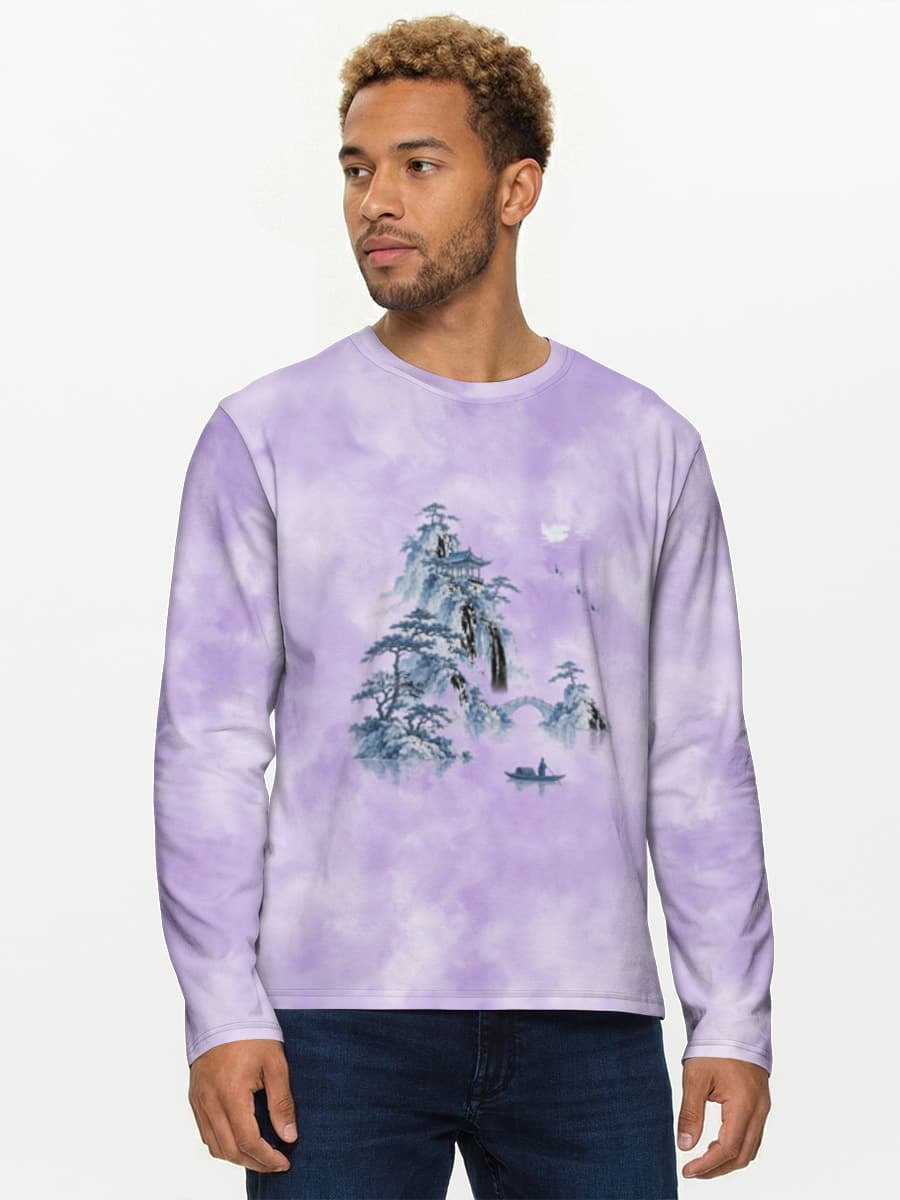 Men's cotton long sleeve shirt