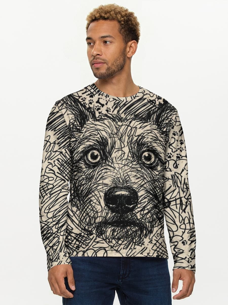 Men's cotton long sleeve shirt