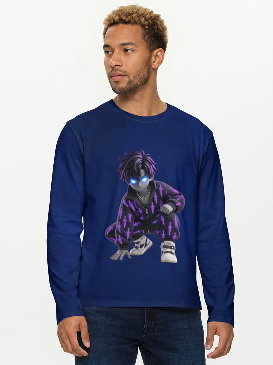 Men's cotton long sleeve shirt