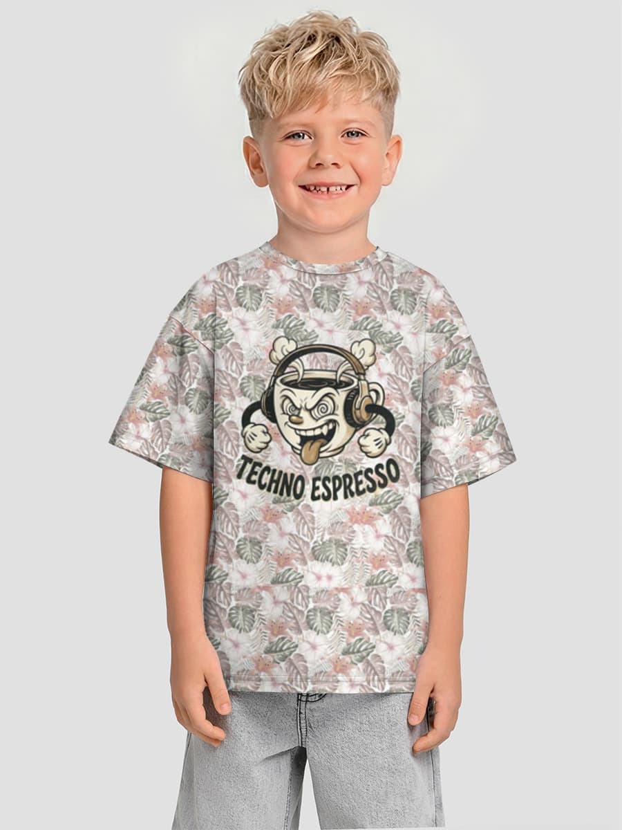 Boys' oversized cotton T-shirt