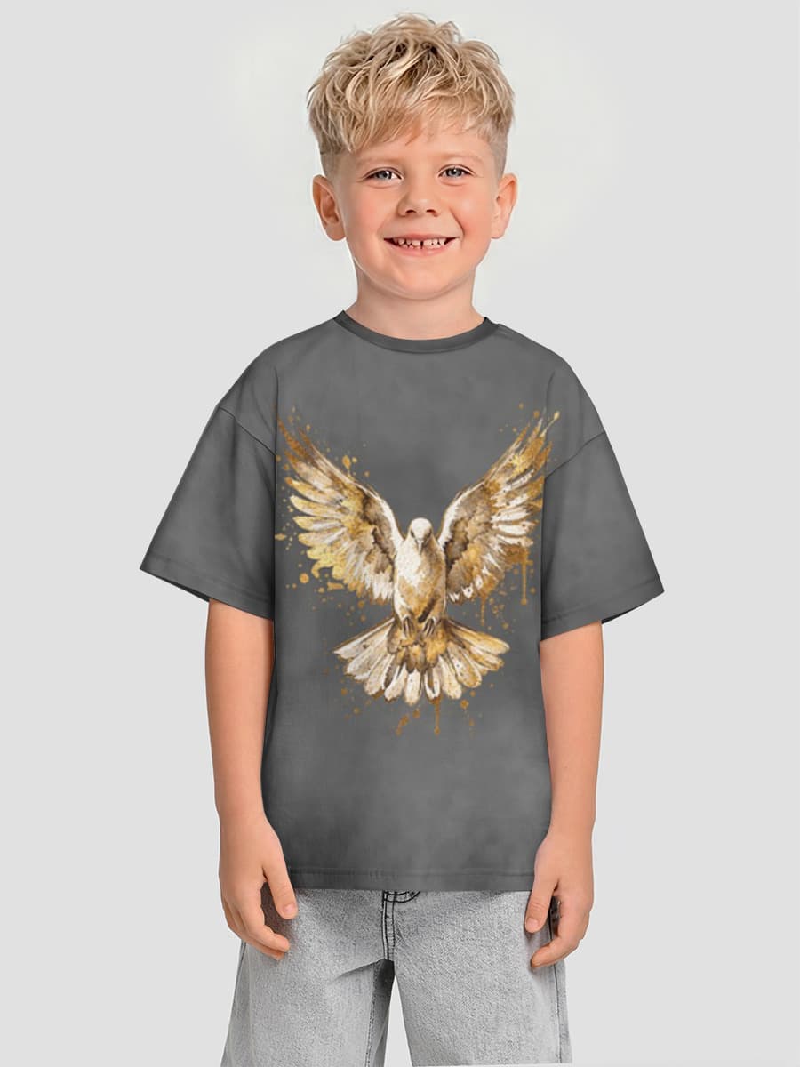 Boys' oversized cotton T-shirt