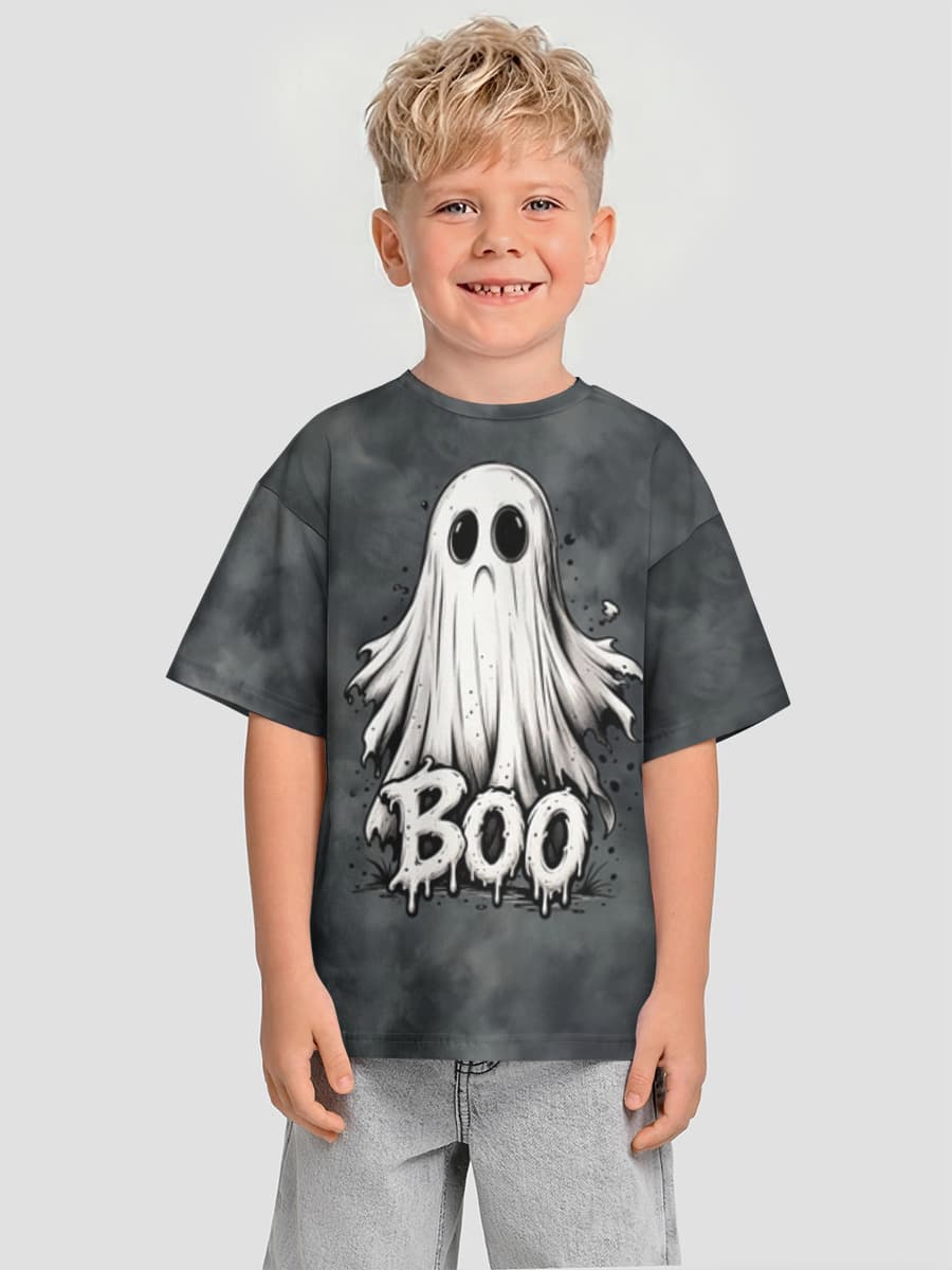 Oversized Baumwoll-T-Shirt Jungen