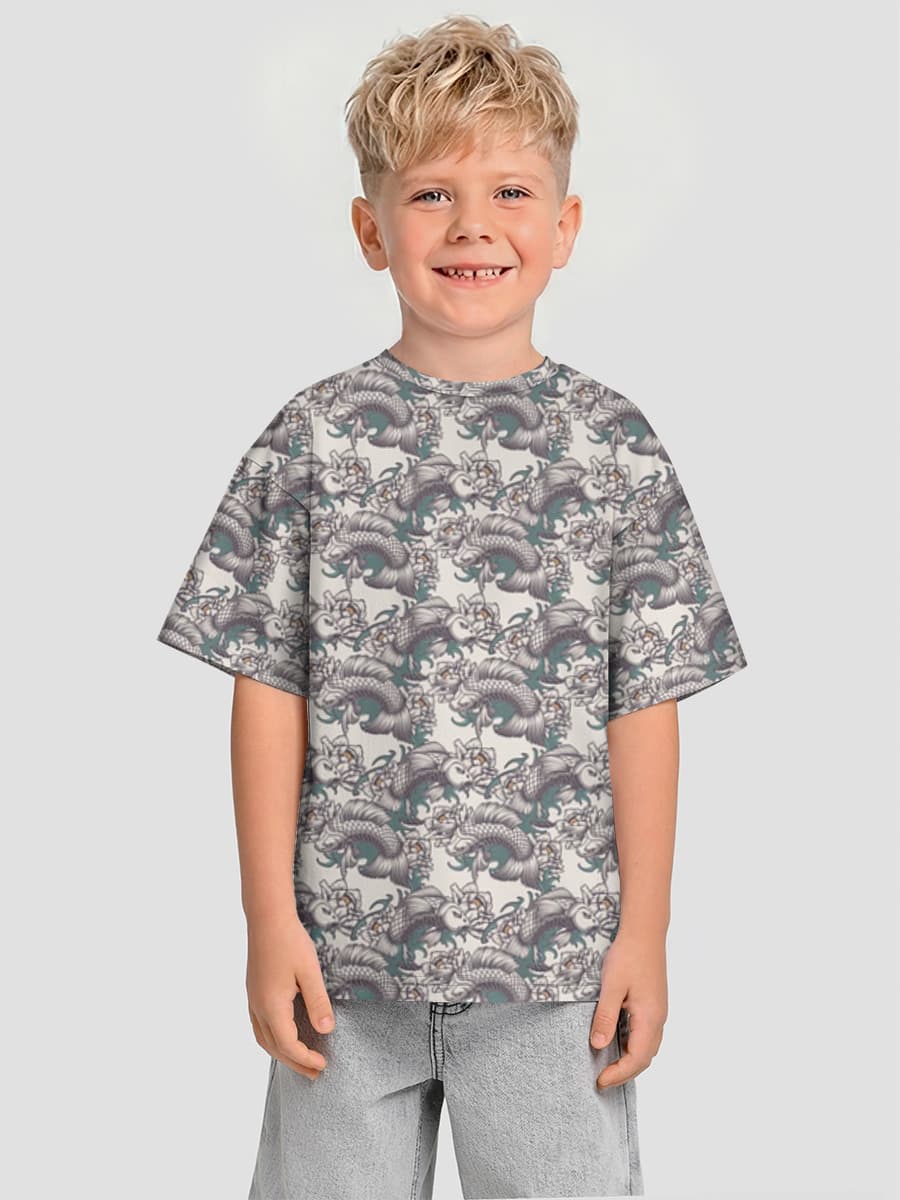 Bolalar oversized paxta futbolka