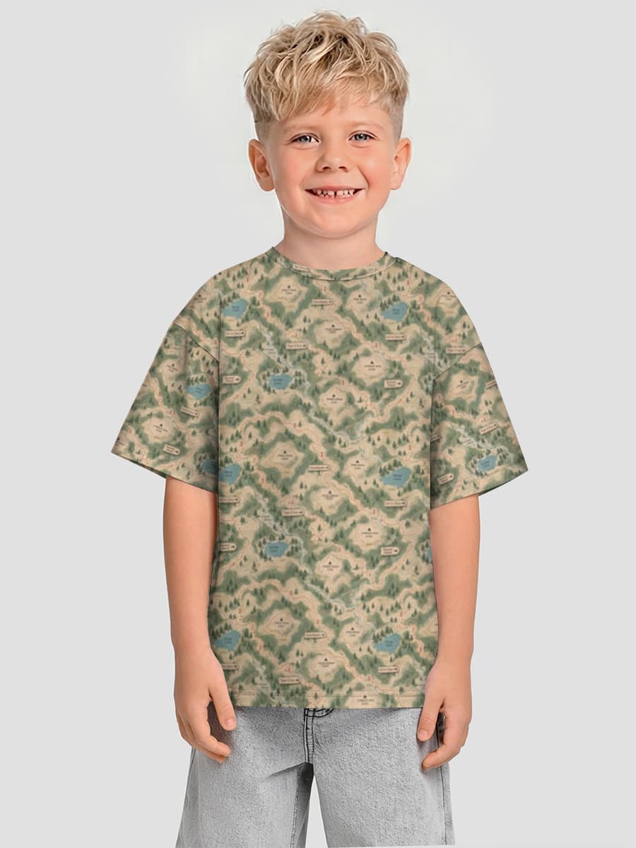 Boys' oversized cotton T-shirt