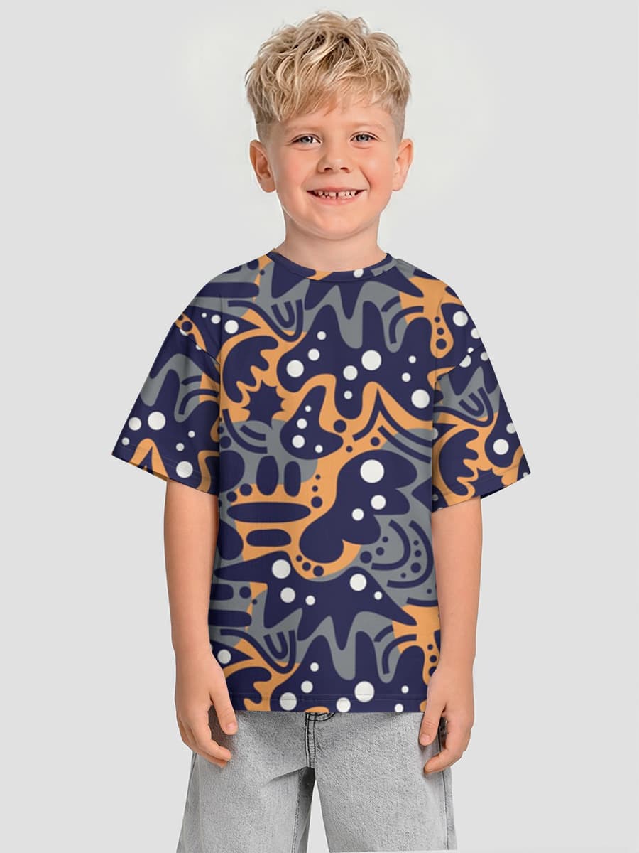 Oversized Baumwoll-T-Shirt Jungen