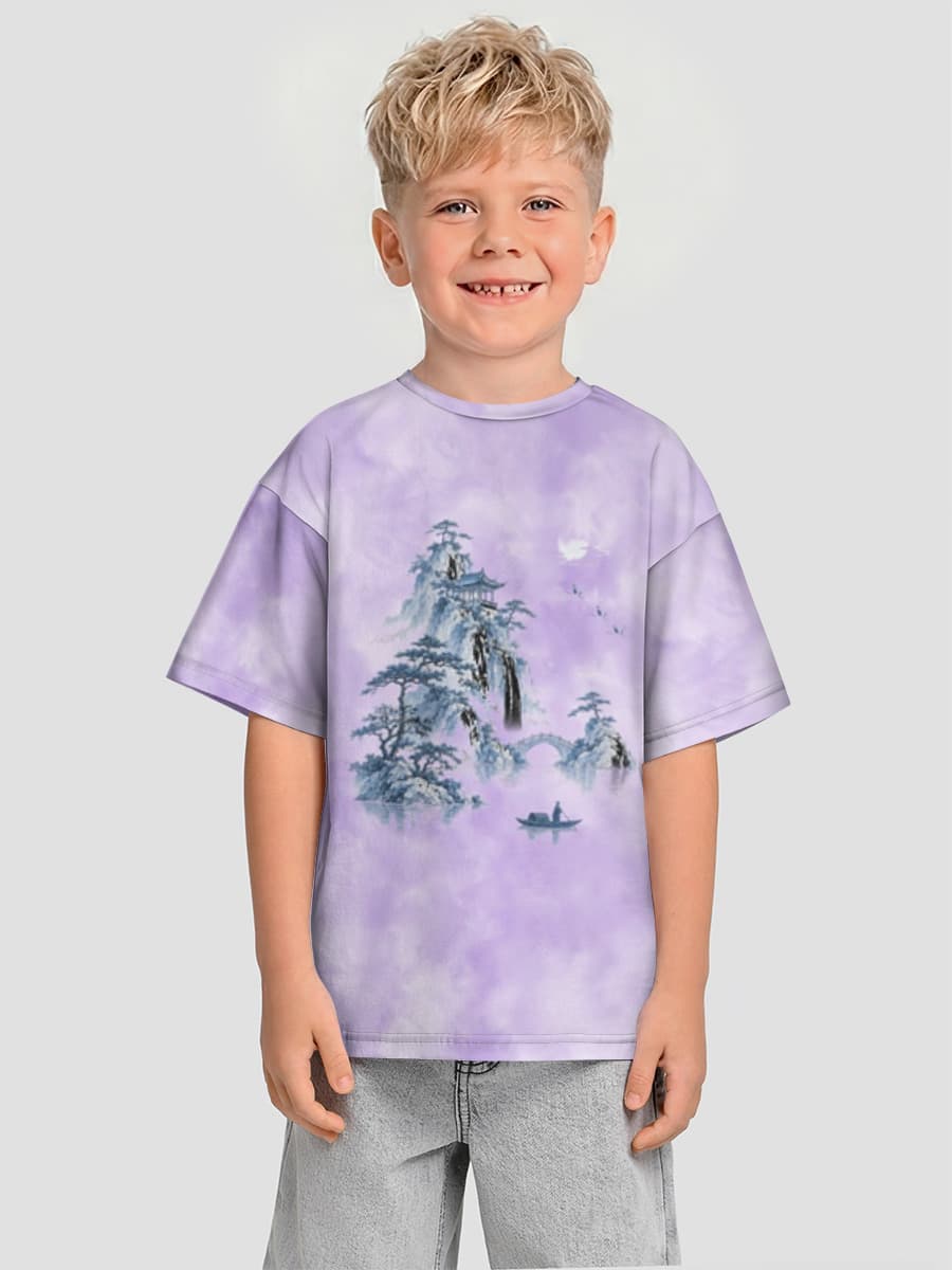 Boys' oversized cotton T-shirt