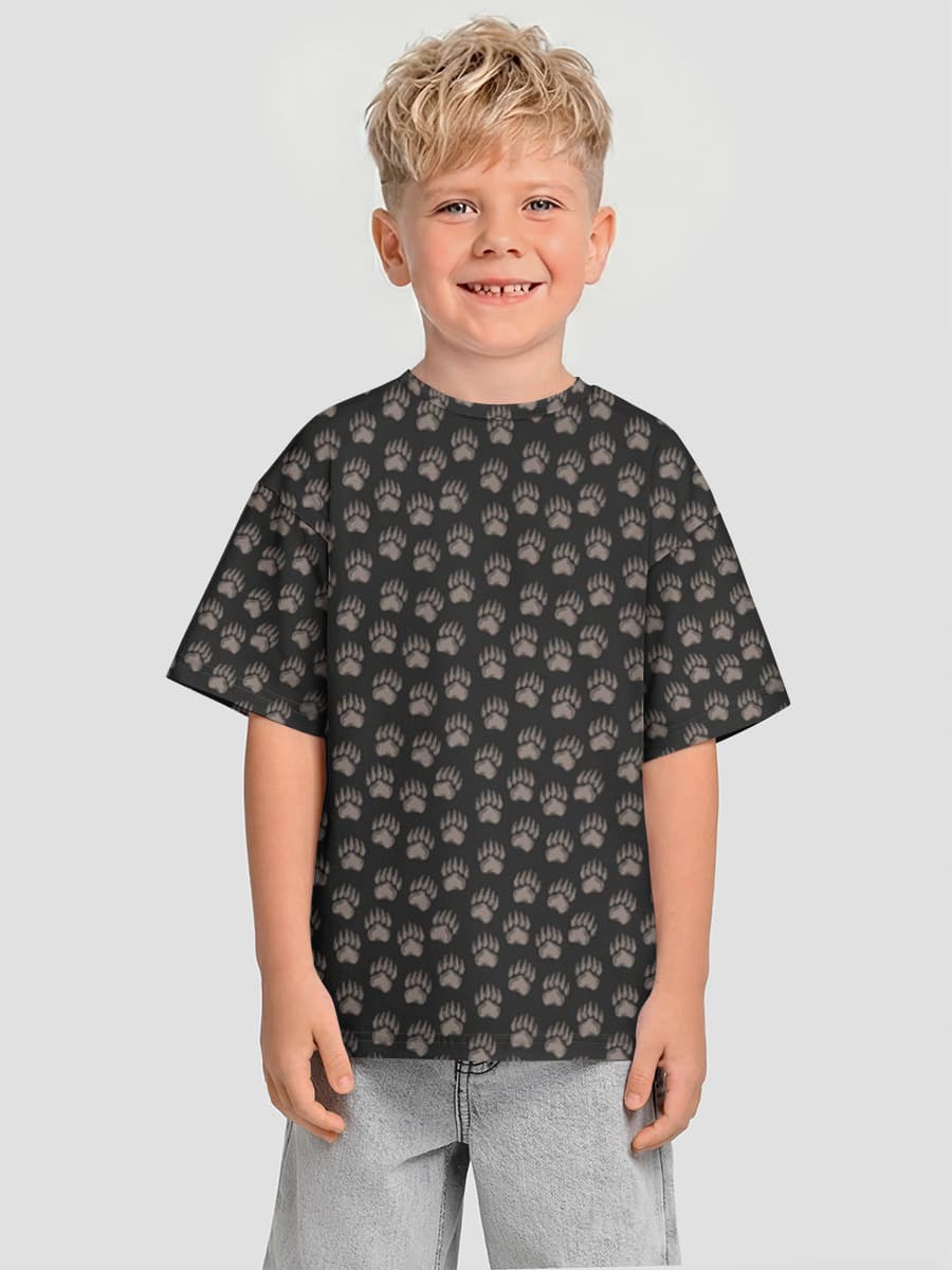 Boys' oversized cotton T-shirt