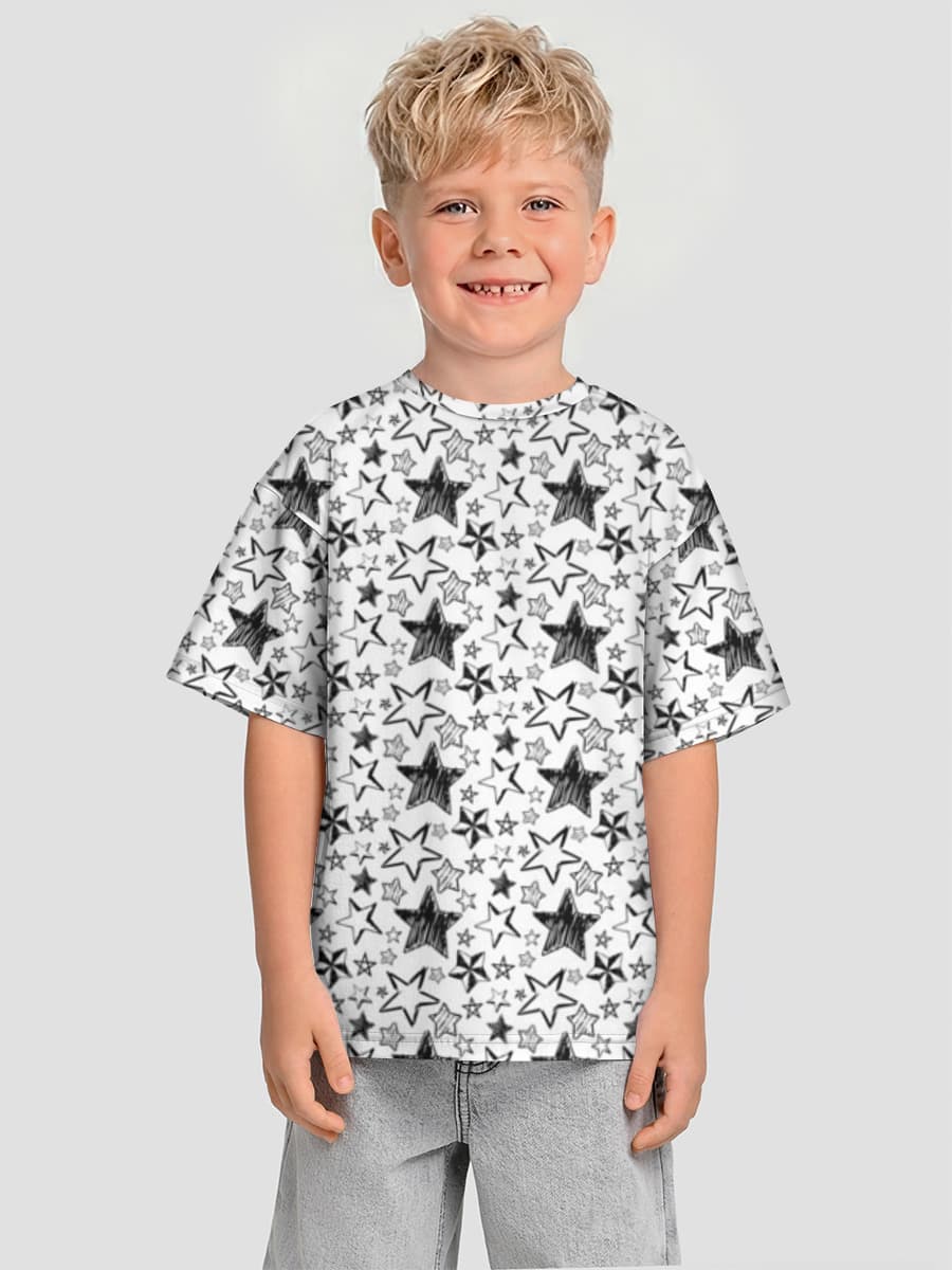Boys' oversized cotton T-shirt