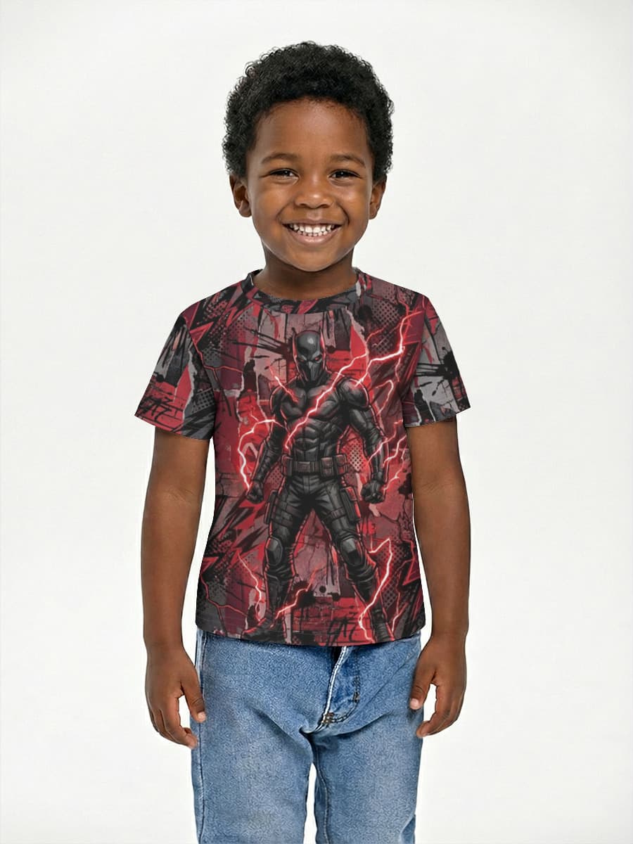 The Boys Season 5 Final — Children's cotton T-shirt (for boys. Copy) with all-over print, Satiricalsuperhero theme