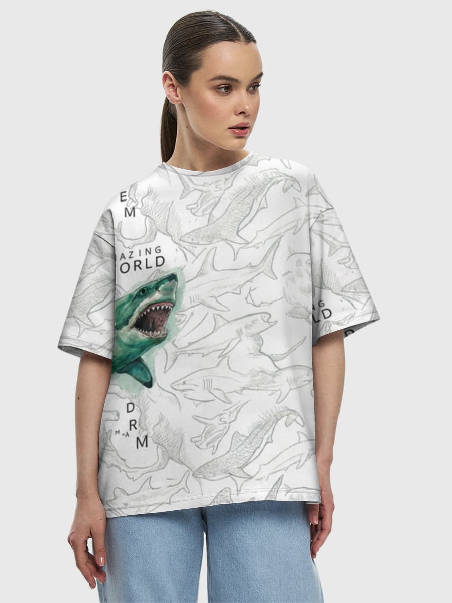 Women's oversized cotton T-shirt