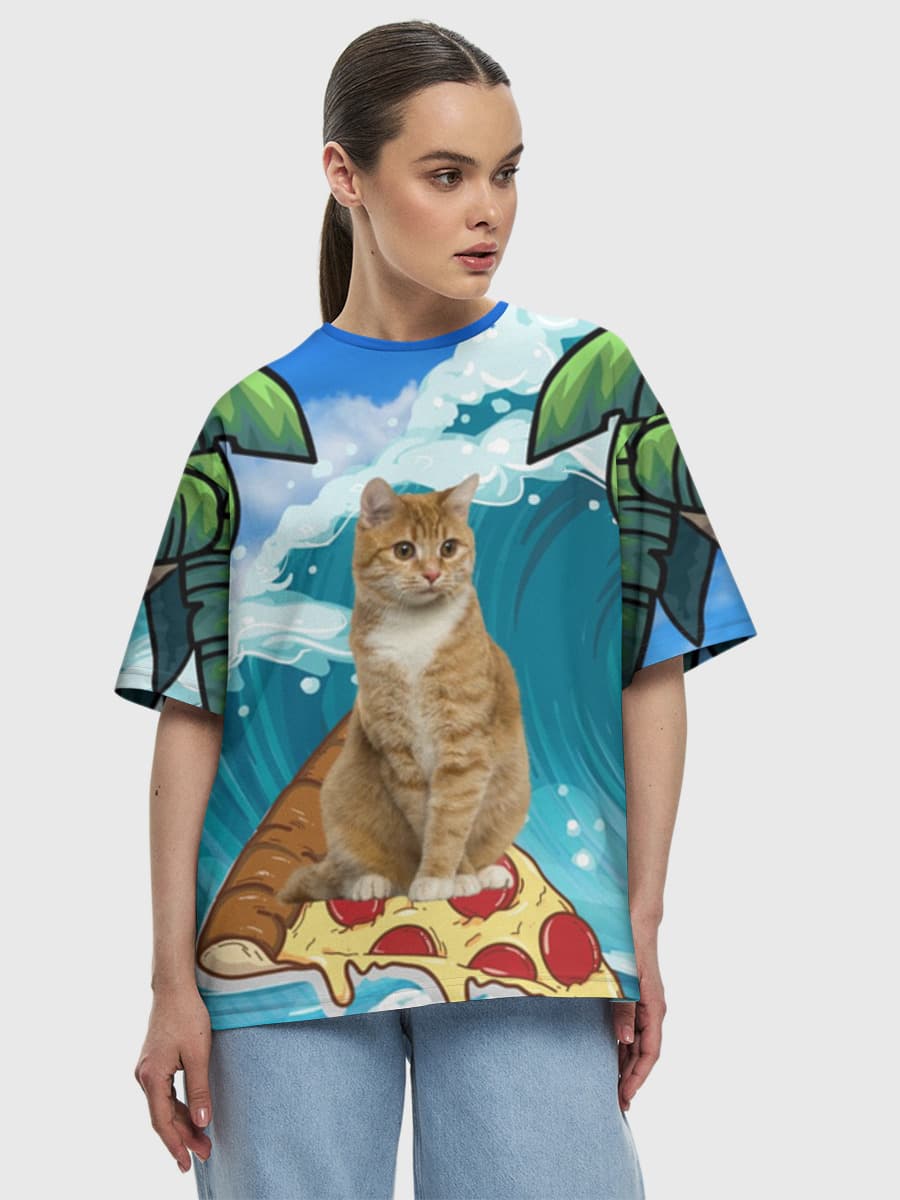 Women's oversized cotton T-shirt