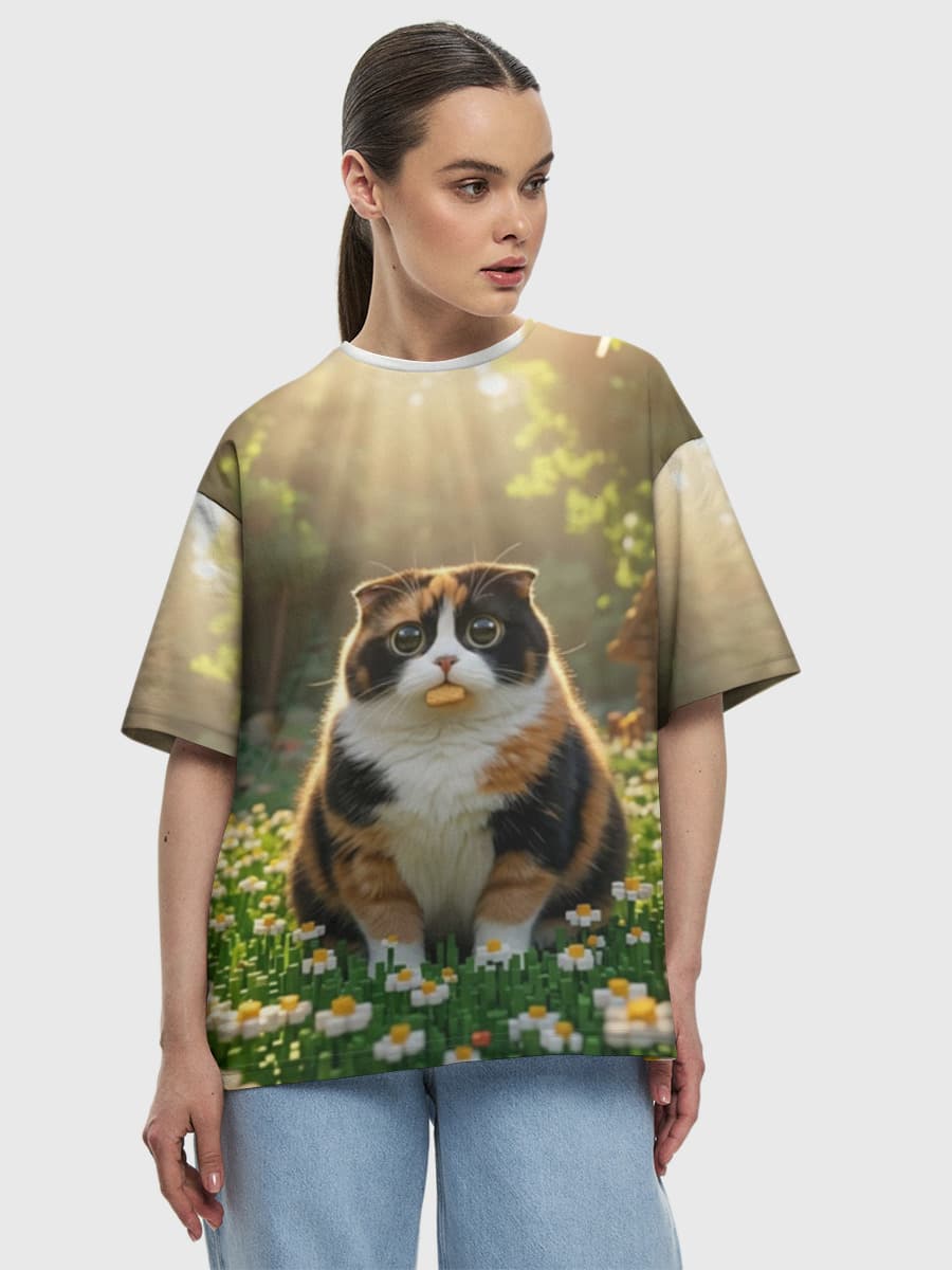 Women's oversized cotton T-shirt