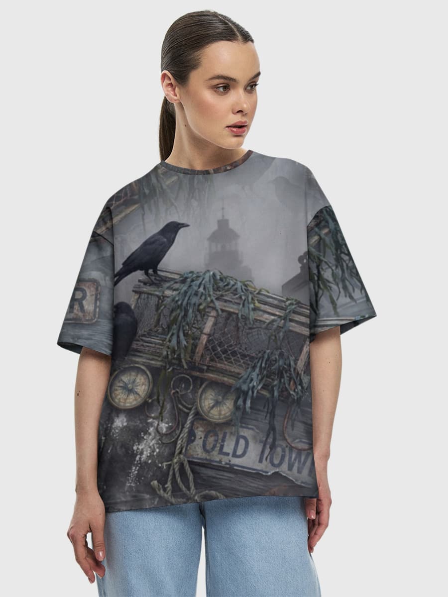 Women's oversized cotton T-shirt
