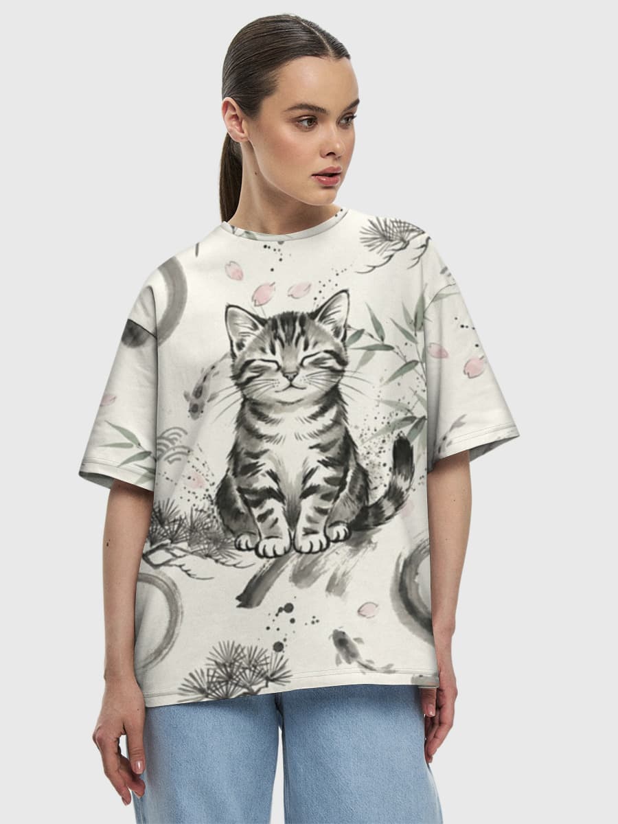 Women's oversized cotton T-shirt