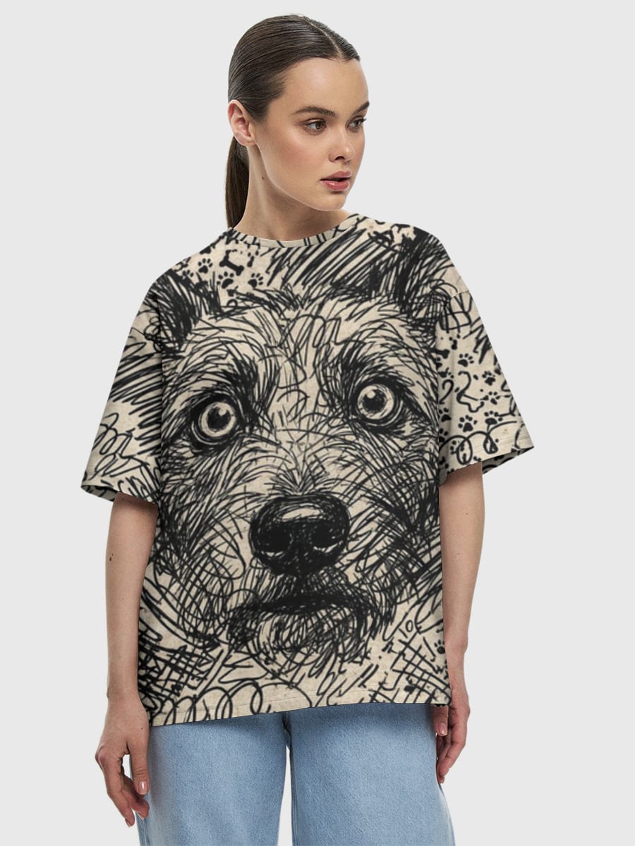 Alegría de perro garabateado