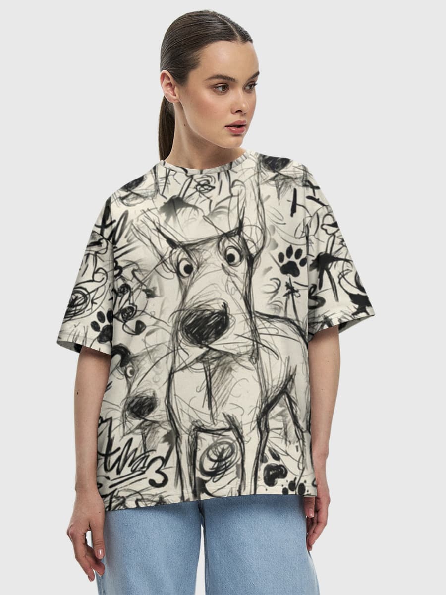 Women's oversized cotton T-shirt