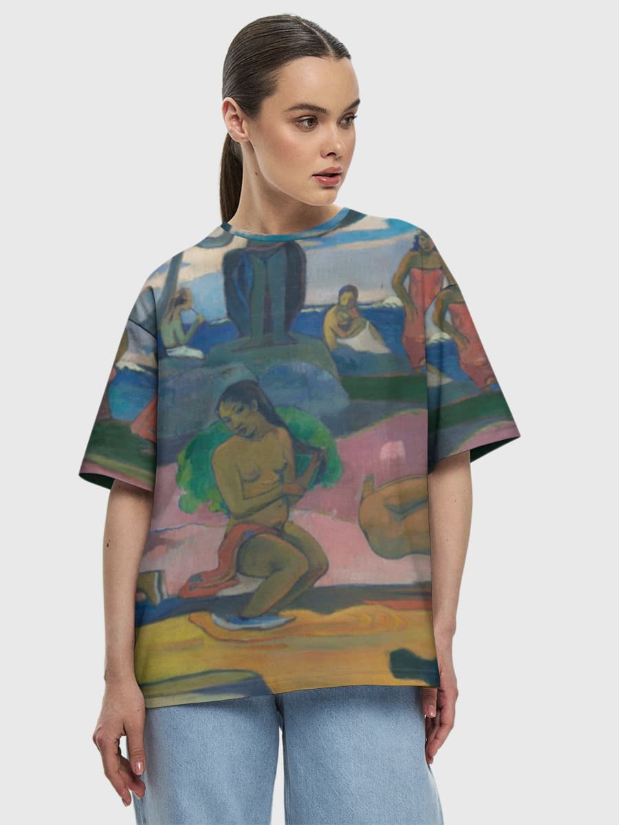 Mahana no Atua (Day of the God) — Women's oversized cotton T-shirt