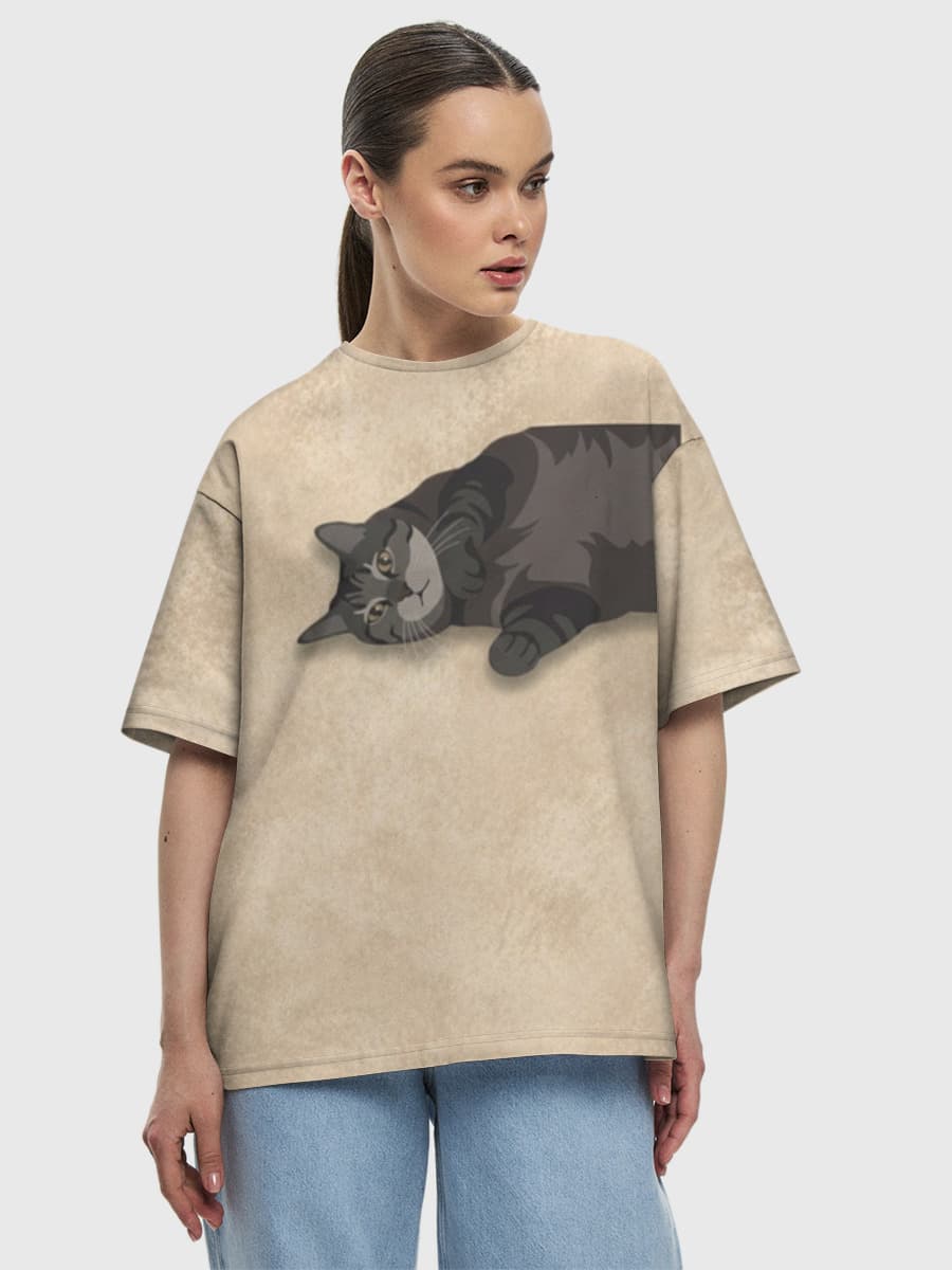 Women's oversized cotton T-shirt