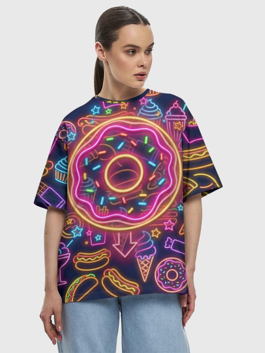 Women's oversized cotton T-shirt