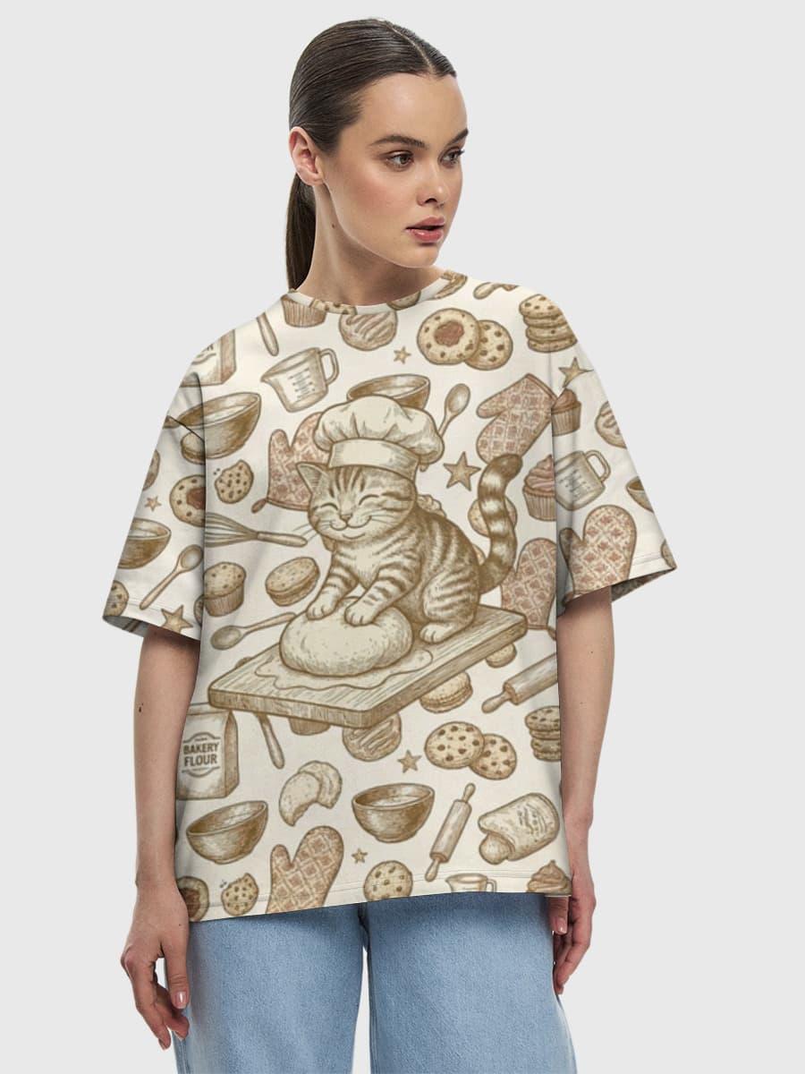 Women's oversized cotton T-shirt