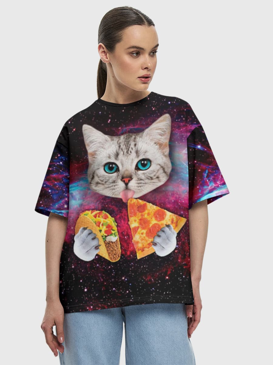 Women's oversized cotton T-shirt