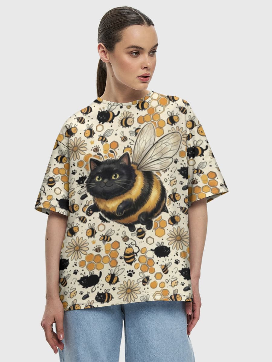 Damen Oversized Baumwoll T-Shirt
