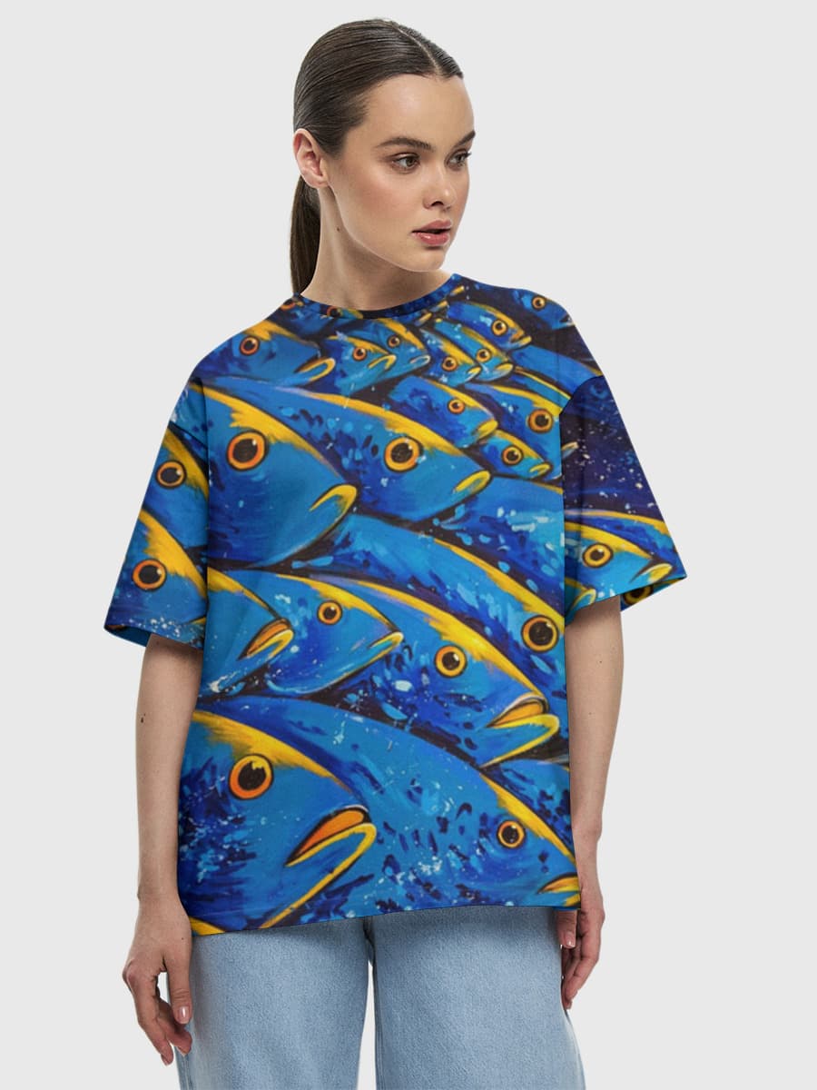 Damen Oversized Baumwoll T-Shirt
