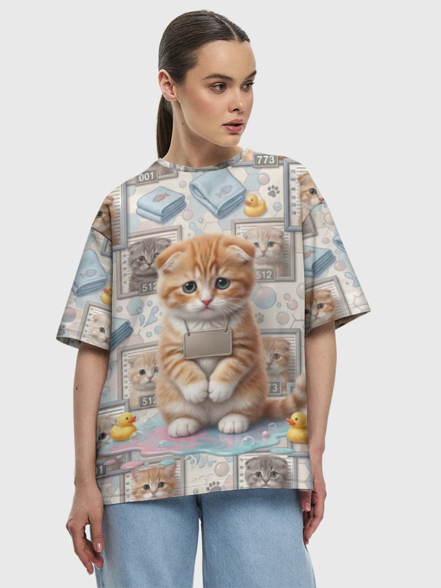 Women's oversized cotton T-shirt
