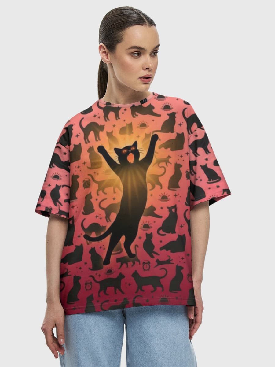 Women's oversized cotton T-shirt