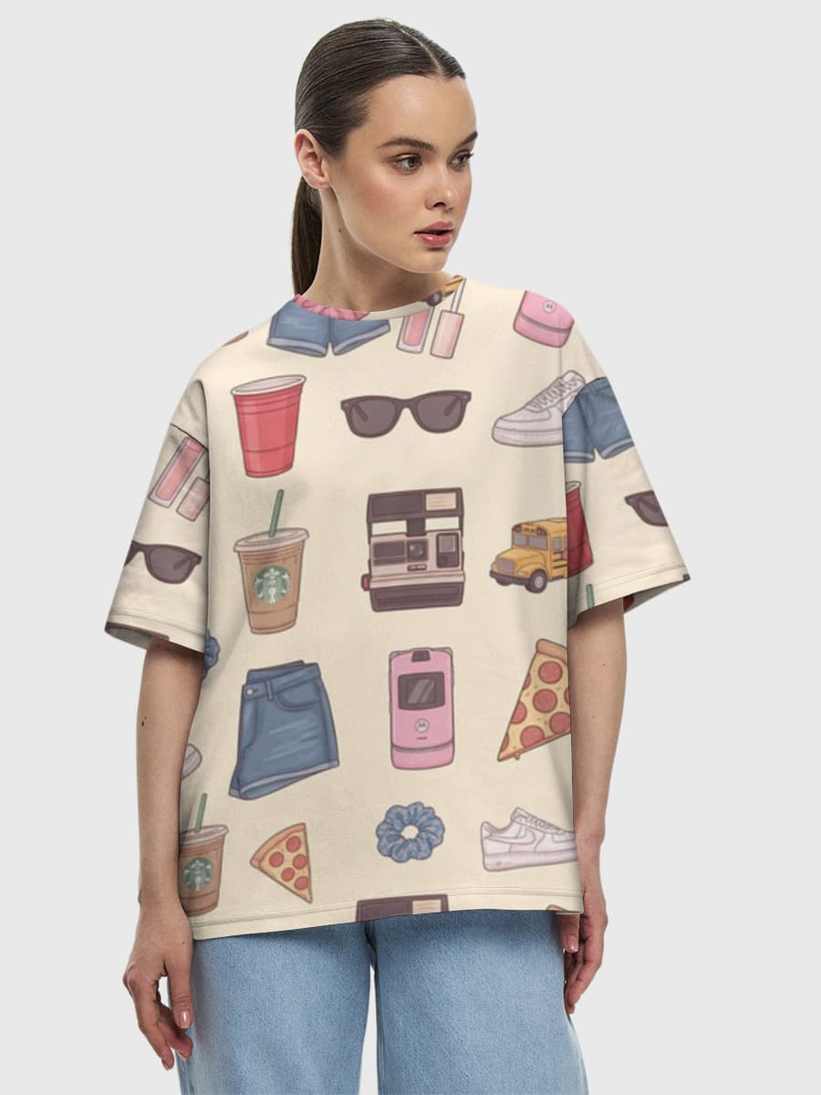 Women's oversized cotton T-shirt