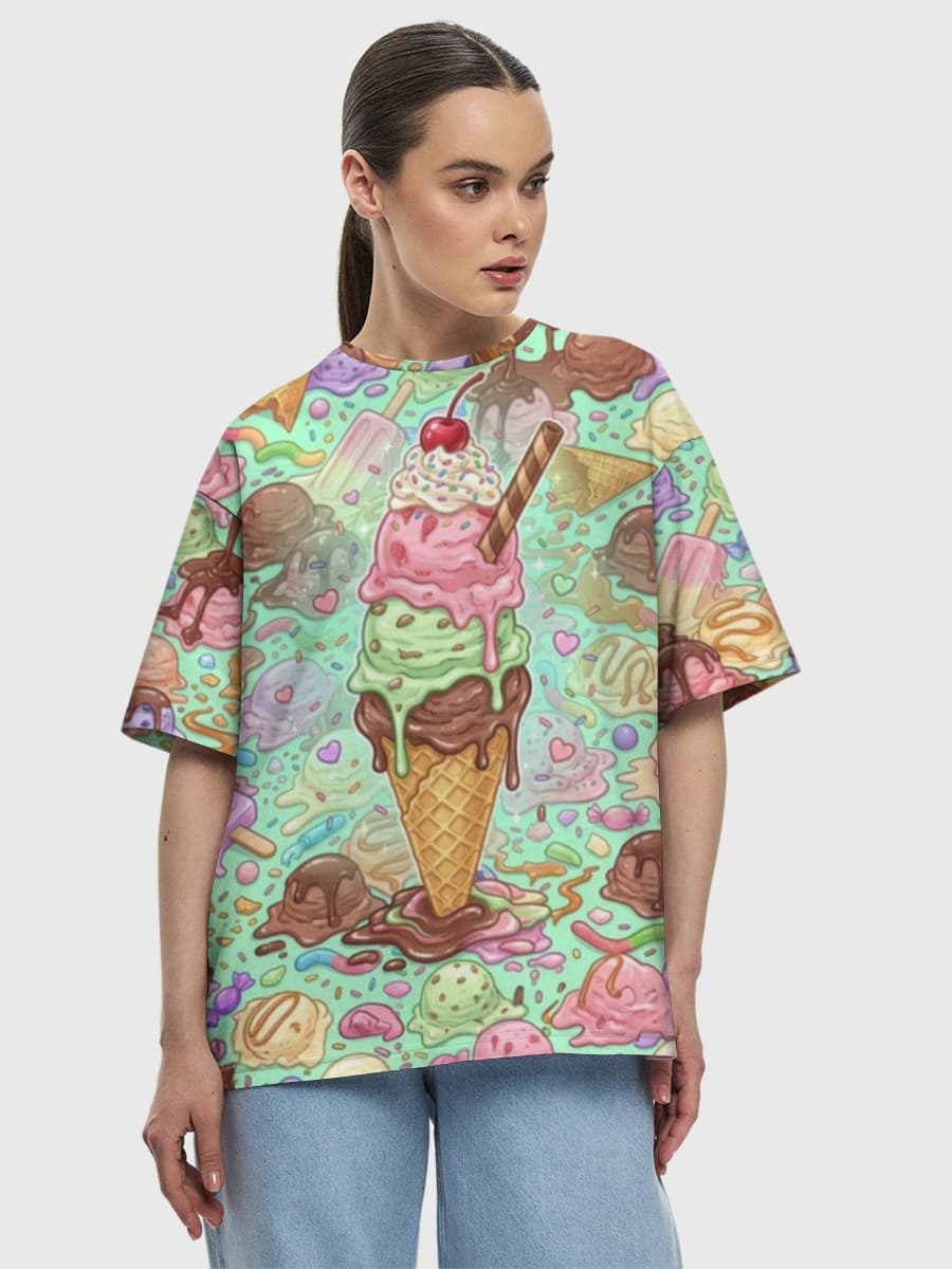 Women's oversized cotton T-shirt