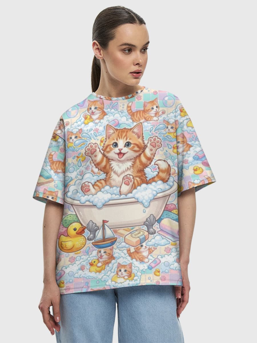 Women's oversized cotton T-shirt
