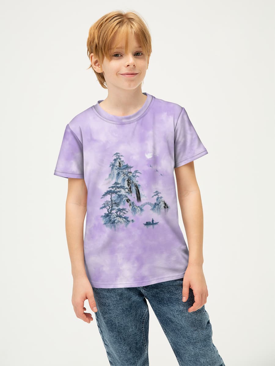 Boys' basic cotton T-shirt