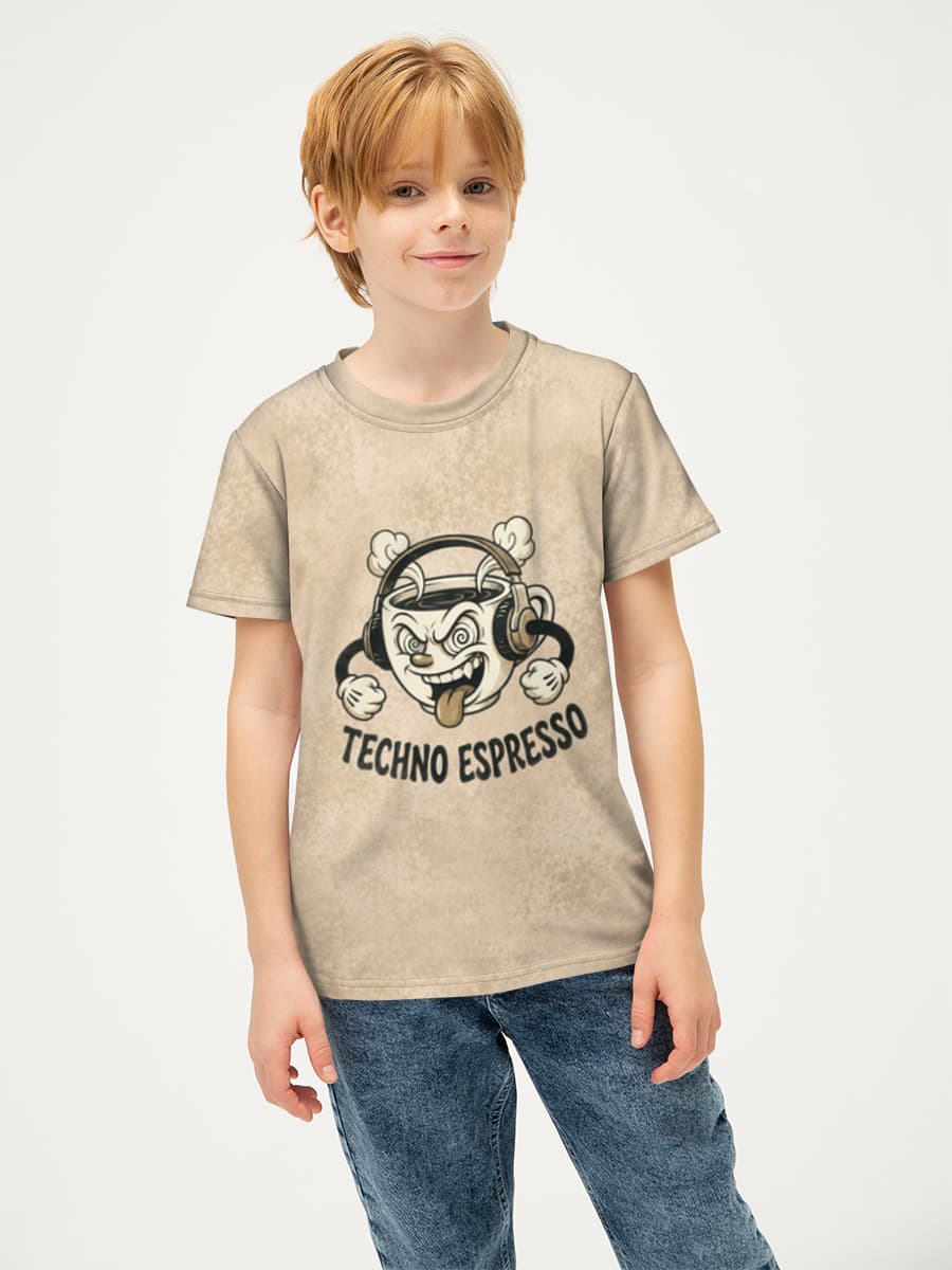 Boys' basic cotton T-shirt