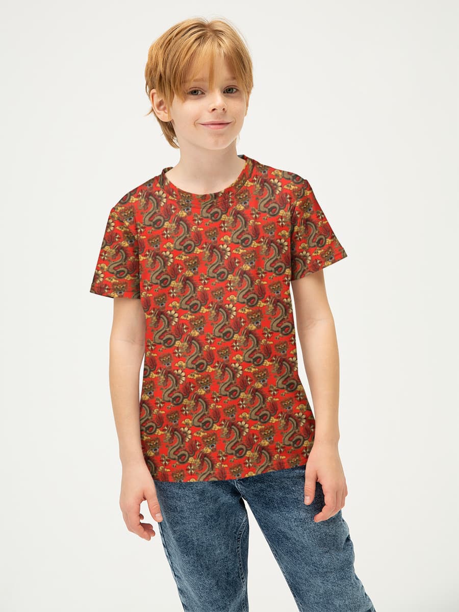 Boys' basic cotton T-shirt
