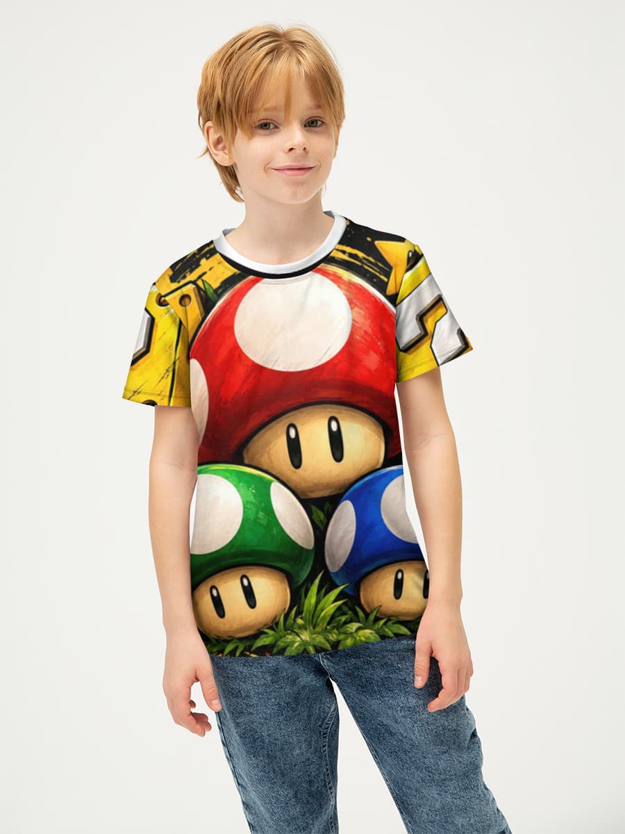 Boys' basic cotton T-shirt