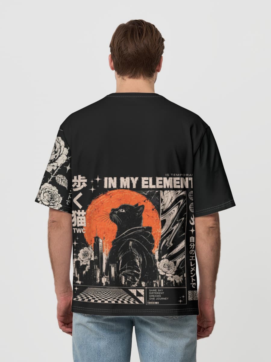 メンズ ビッグシルエット コットンTシャツ