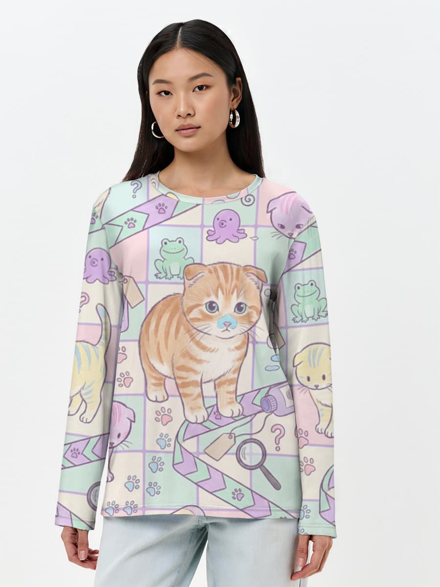 Women's long sleeve shirt. Cotton