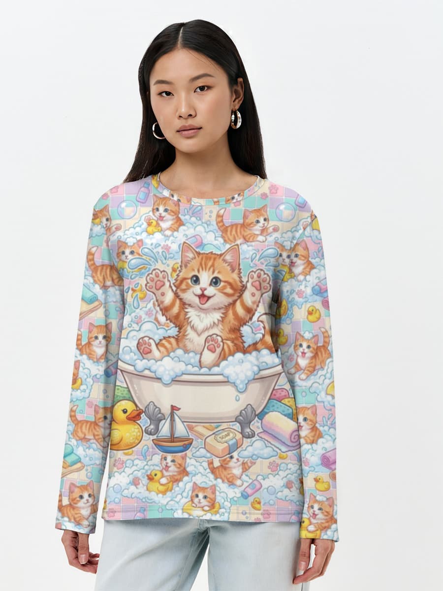 Women's long sleeve shirt. Cotton