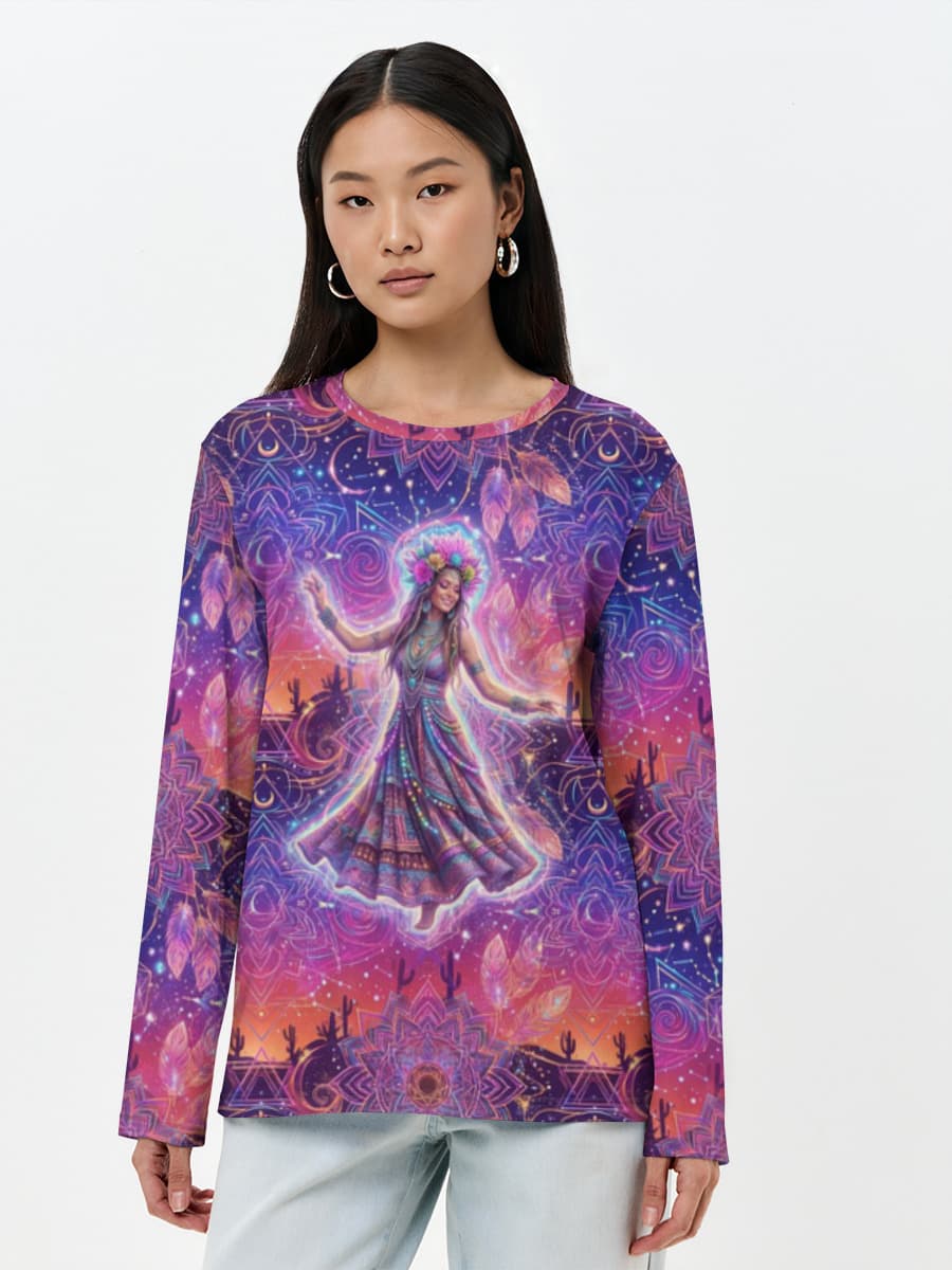 Women's long sleeve shirt. Cotton