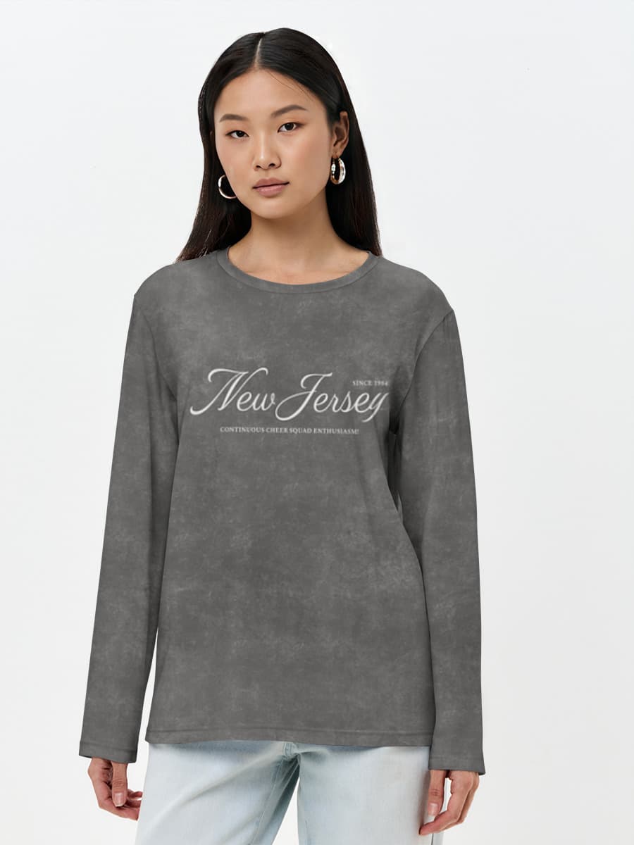 Damen Baumwoll Langarmshirt